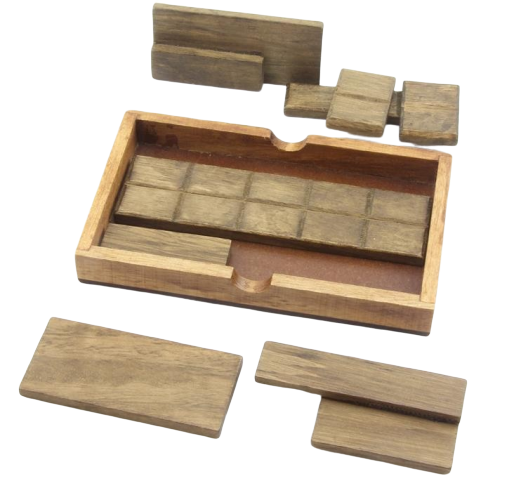 Solution du puzzle tablette de chocolat en pièces assemblées