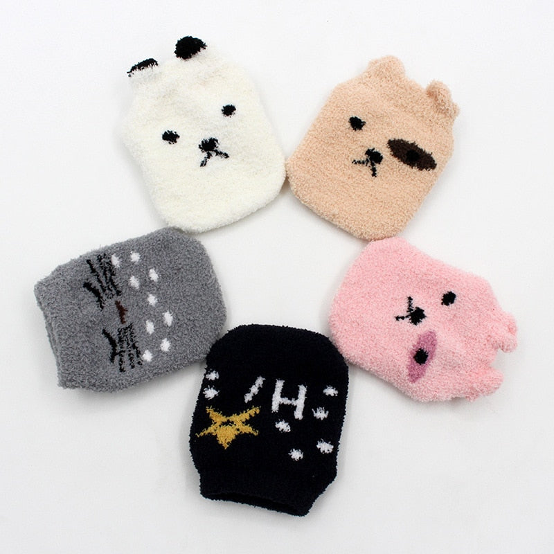 Chaussettes chaudes pour bébé, motif petit chien