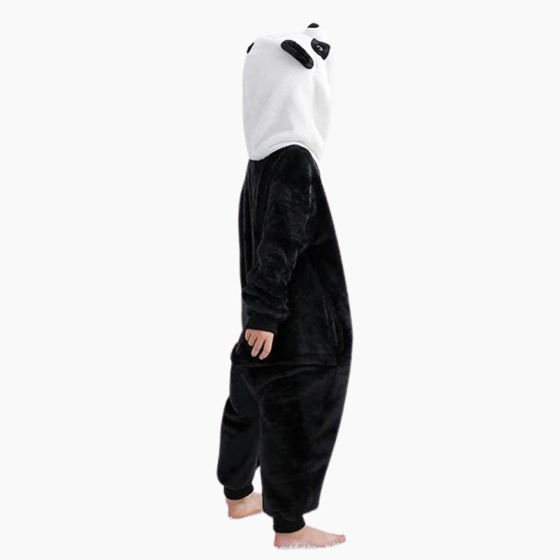 Combi pyjama fille panda avec capuche détaillée