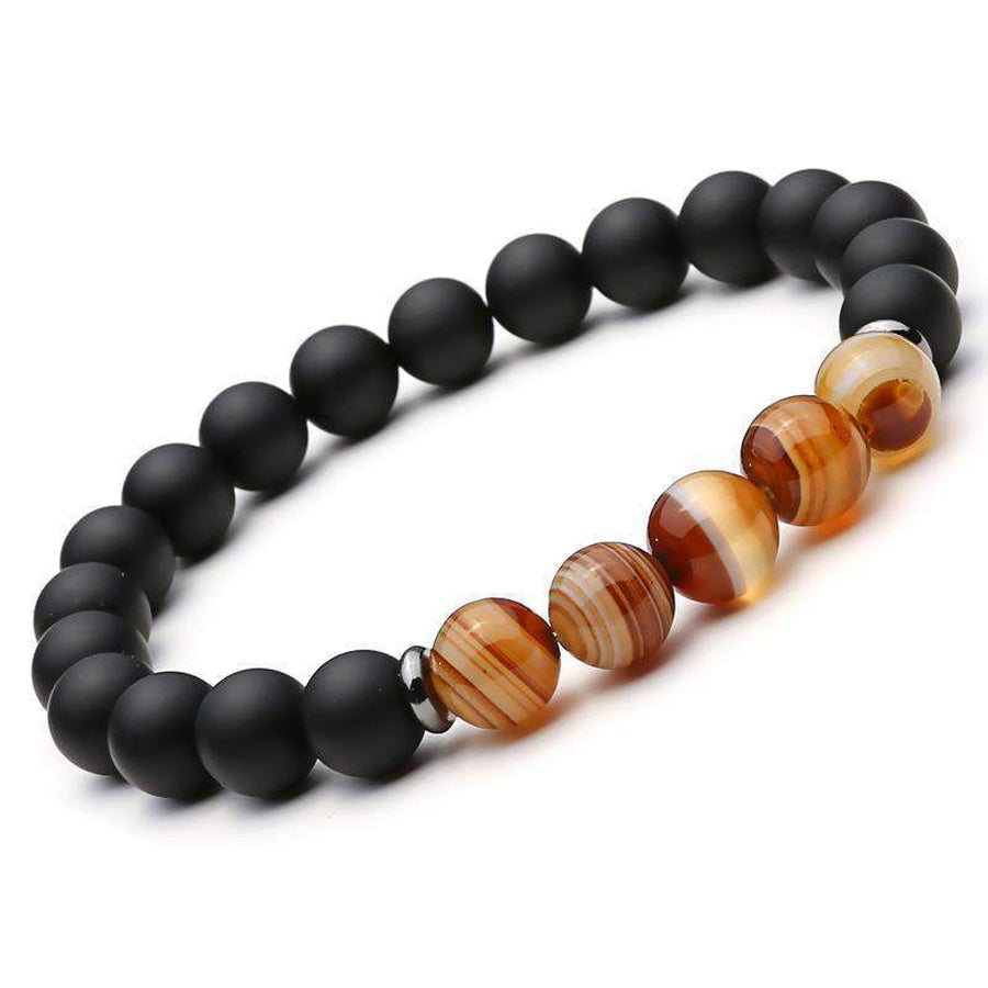 Bracelets en pierres naturelles, vue rapprochée des détails