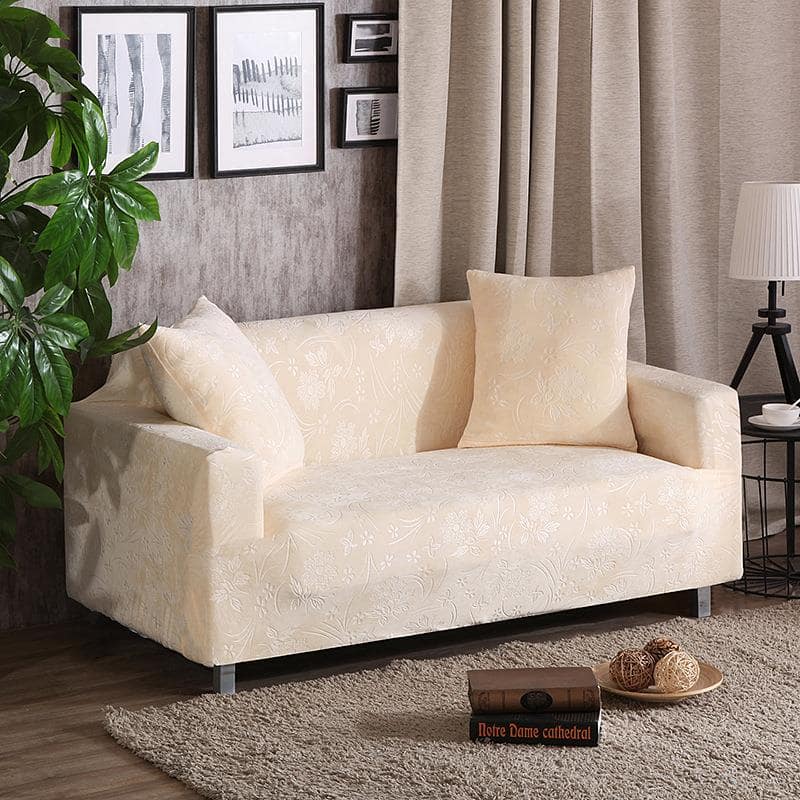 Détail de texture velours gaufré sur housse extensible