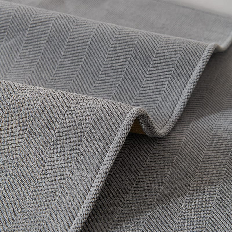 Texture veloutée du tissu chenillé italien sur une housse de canapé