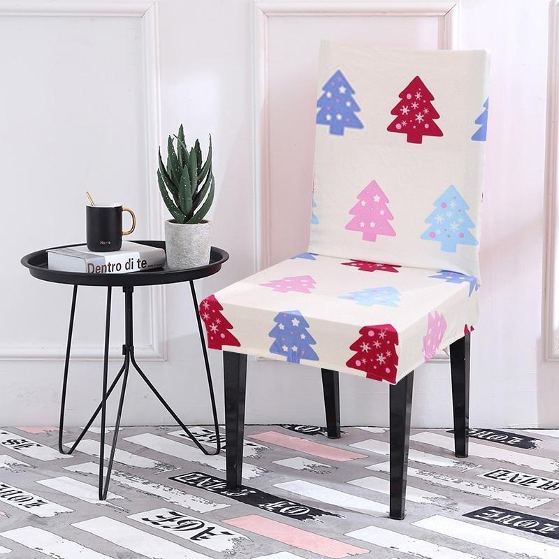 Housse de chaise extensible motif sapin de Noël