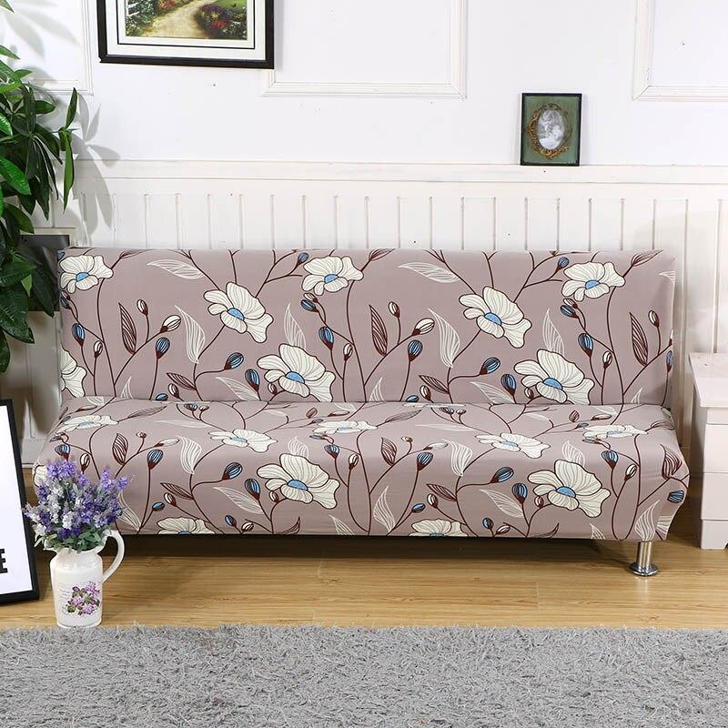 Housse extensible sur canapé-lit, vue de face