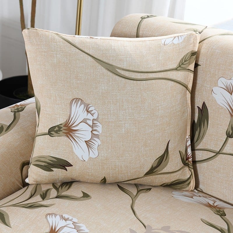 Housse de coussin imperméable sur canapé, tissu bleu résistant