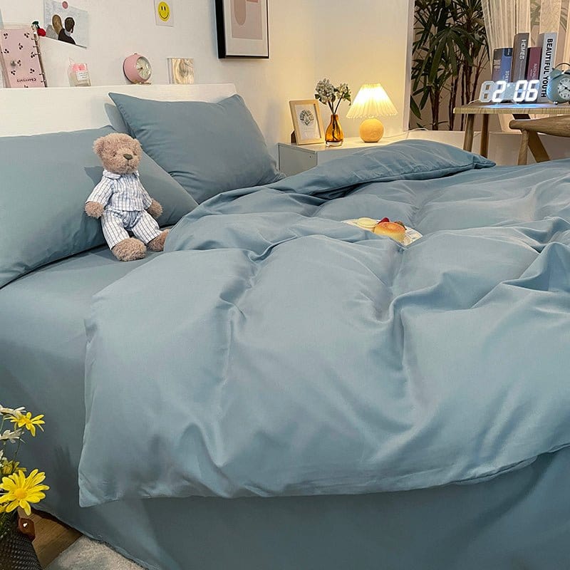 Chambre élégante avec housse de couette en polyester