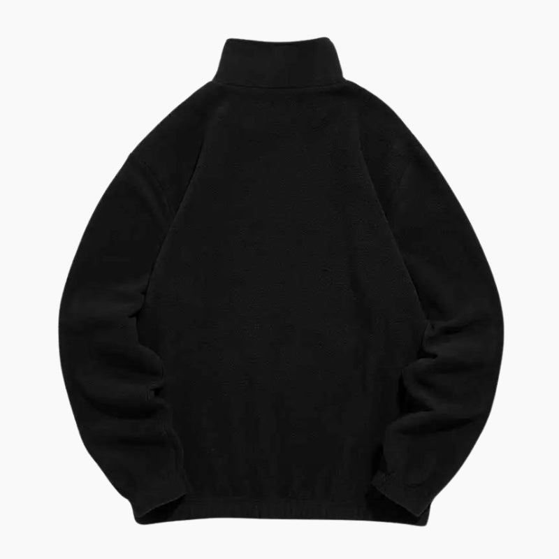 Pull polaire noir femme avec inscription 'C'est la vie'