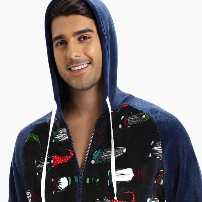 Surpyjama avec fermeture éclair et motifs variés