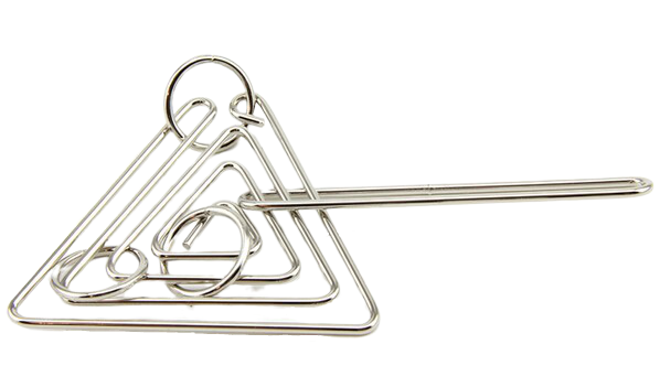 Casse-tête en métal avec labyrinthe triangulaire complexe