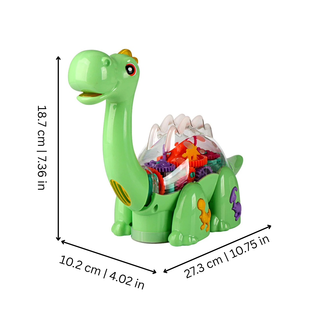 Jouet dinosaure électrique avec lumières colorées en action