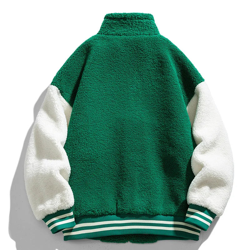 Manteau vintage en Pilou Pilou avec col montant