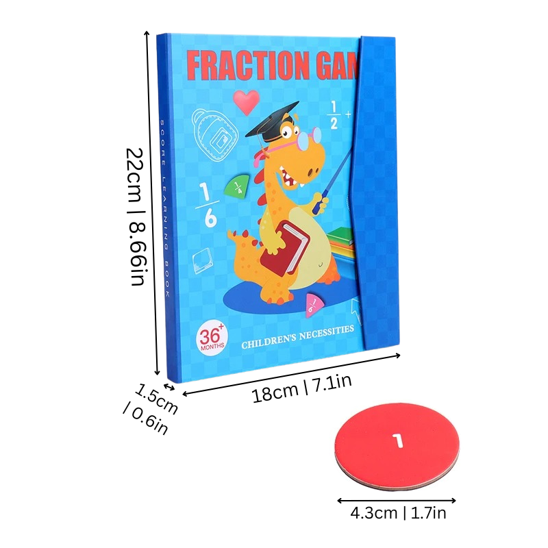 Pièces aimantées colorées pour apprendre les fractions