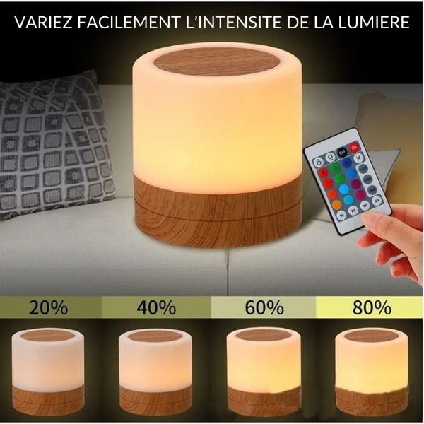 Veilleuse en mode multicolore avec dégradé lumineux