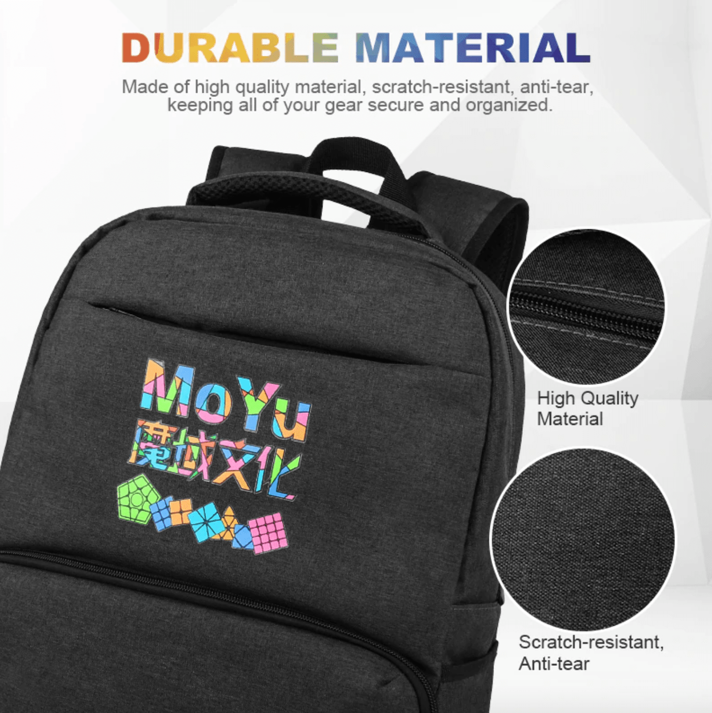 Sac à dos pour passionnés de Rubik's Cube, spacieux