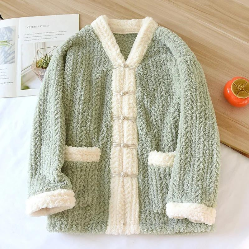 Sweat pyjama vert en Pilou Pilou pour femme