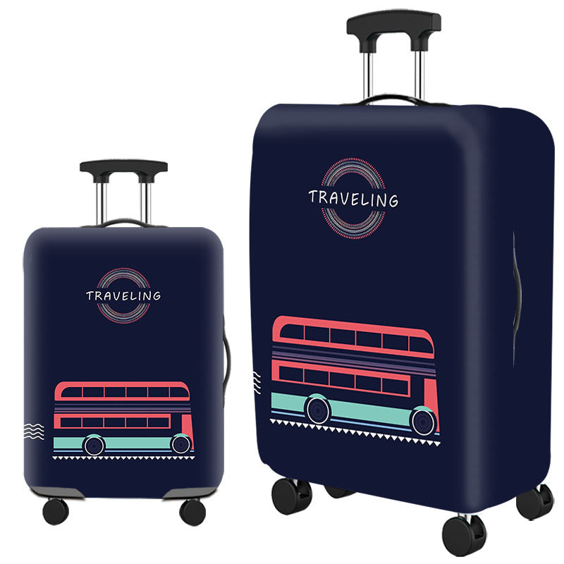 Housse de valise en Lycra imperméable sur une valise grise