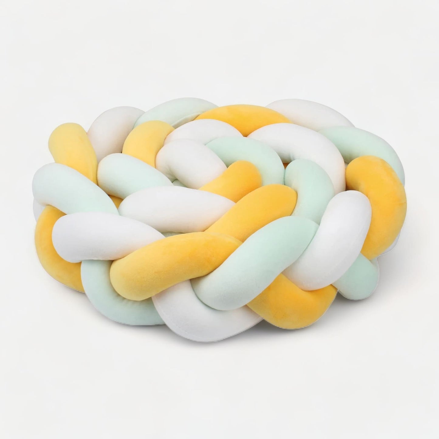 Tour de lit tressé doré en coton velours pour bébé