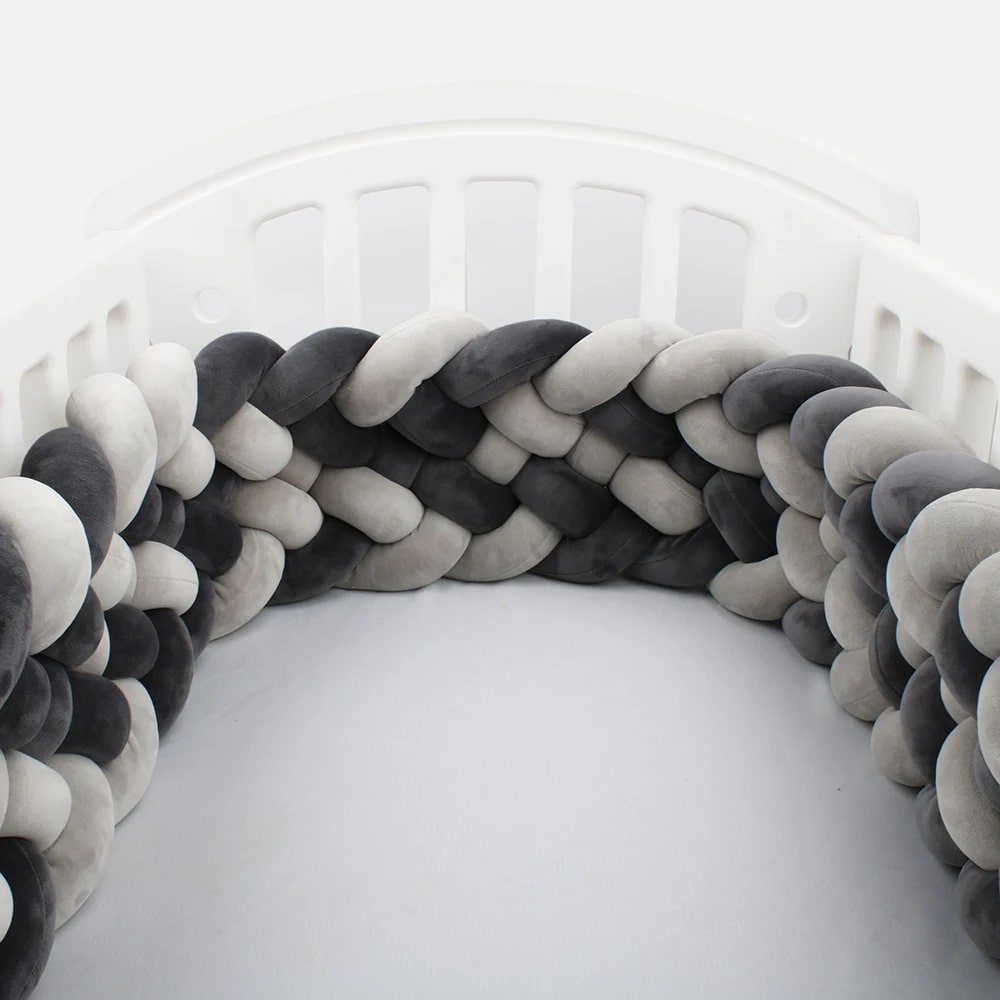 Tresse de lit bébé épaisse en velours doux, 6 brins