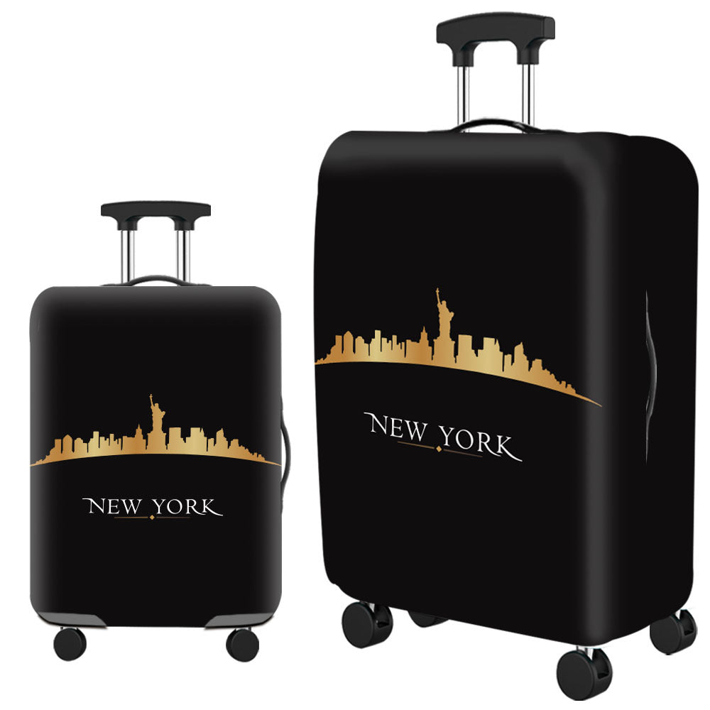 Housse de valise en Lycra imperméable sur une valise grise