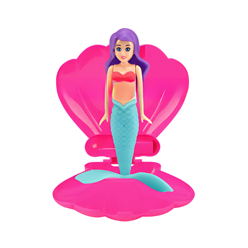 Vue de profil d'une sirène flottante en spirale
