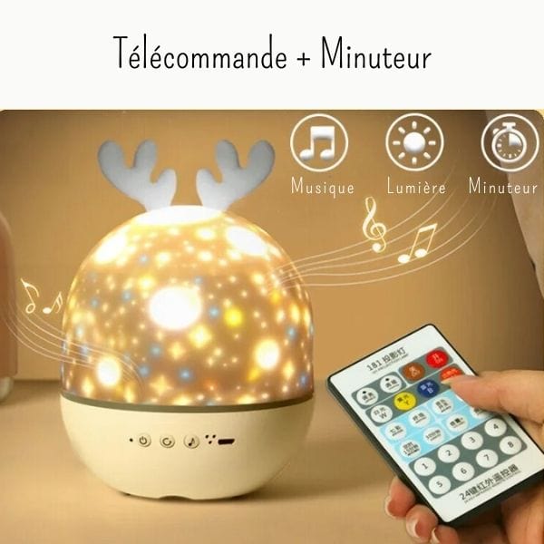 Veilleuse cerf illuminée avec couleurs changeantes