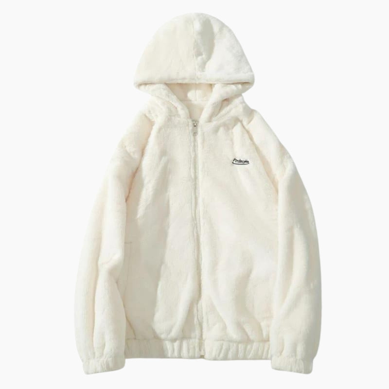 Veste blanche à capuche en Pilou Pilou pour homme