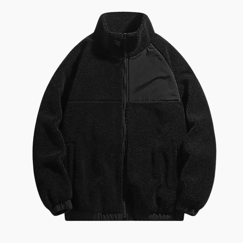 Veste noire homme doublée sherpa et Pilou Pilou