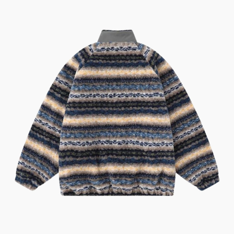 Veste homme en Pilou Pilou avec bandes multicolores