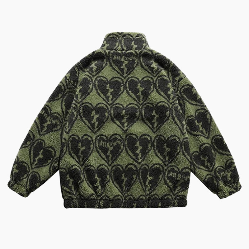 Veste kaki vintage en Pilou Pilou pour femme, vue de face