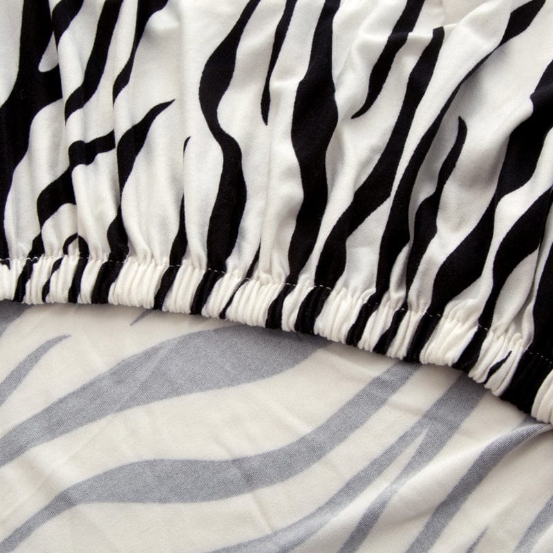 Housse de coussin extensible avec motif animalier