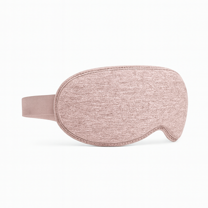 Vue latérale du masque de sommeil en cuir noir