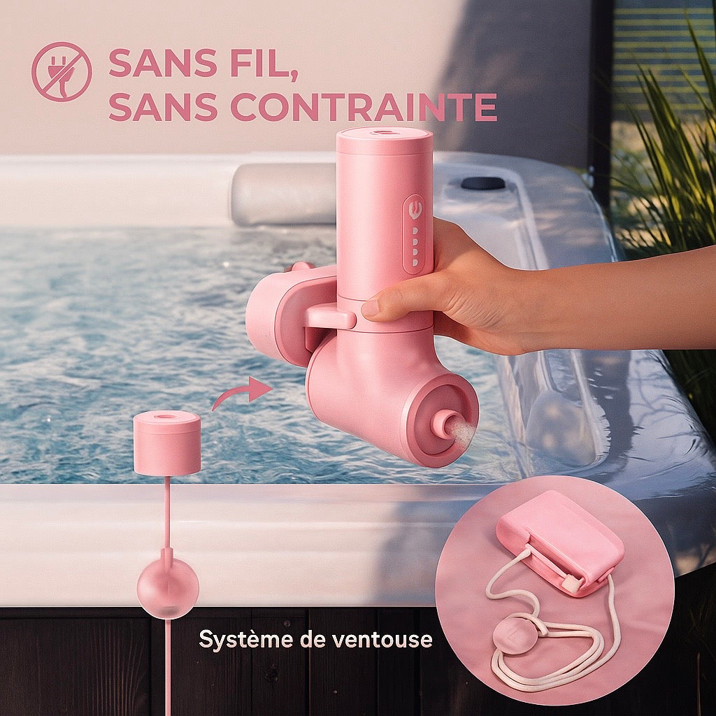Gros plan sur le bouton d'activation de la machine à mousse