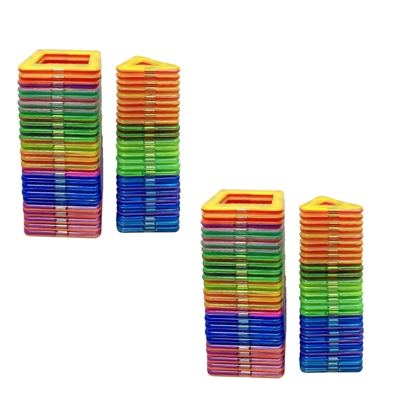 Paquet de 100 blocs magnétiques pour construction créative