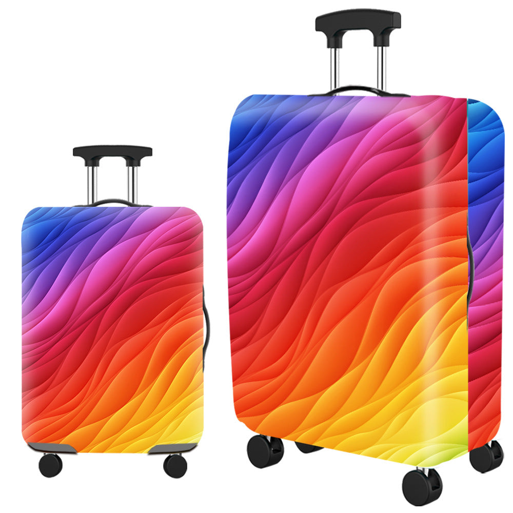 Housse de valise en Lycra imperméable sur une valise noire