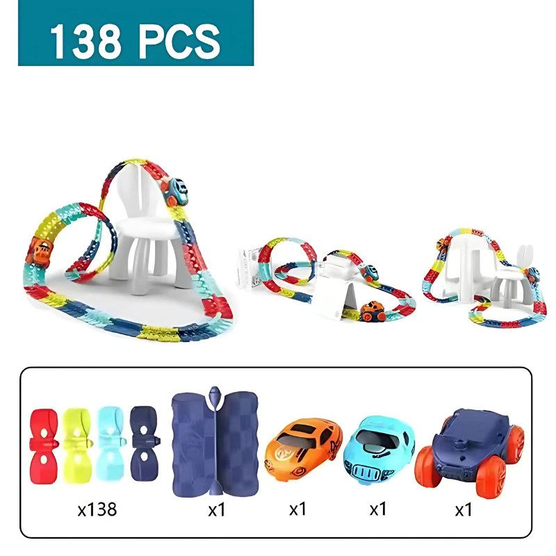 Ensemble de 138 pièces pour piste personnalisée