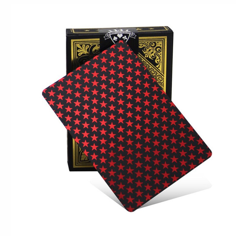 Ensemble de cartes, motifs or et rouge, finition brillante