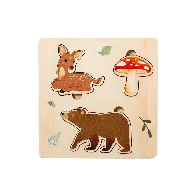 Détails des textures et couleurs du puzzle en bois