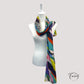 Foulard multicolore en coton avec motifs géométriques abstraits