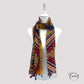 Gros plan sur le tissu doux en polyester du foulard