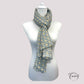 Foulard jaune moutarde en coton avec motifs circulaires