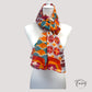 Foulard multicolore avec motifs géométriques en coton