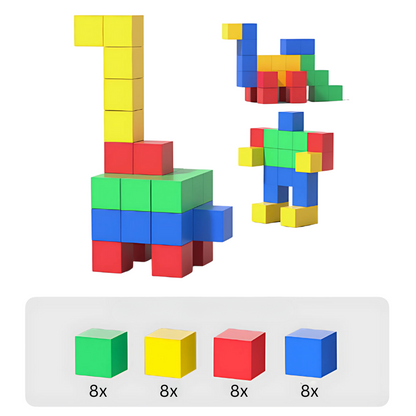 Blocs magnétiques de 32 pièces en différentes formes