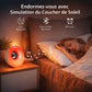 Réveil lumineux multicolore affichant l'heure sur écran LED