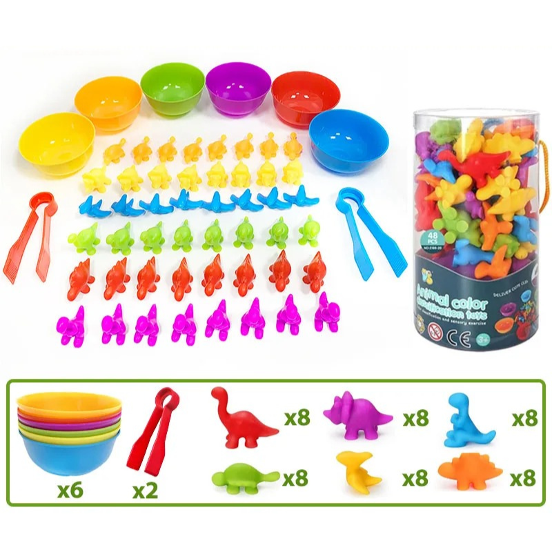 Ensemble de pièces de jeu de tri en plastique non toxique