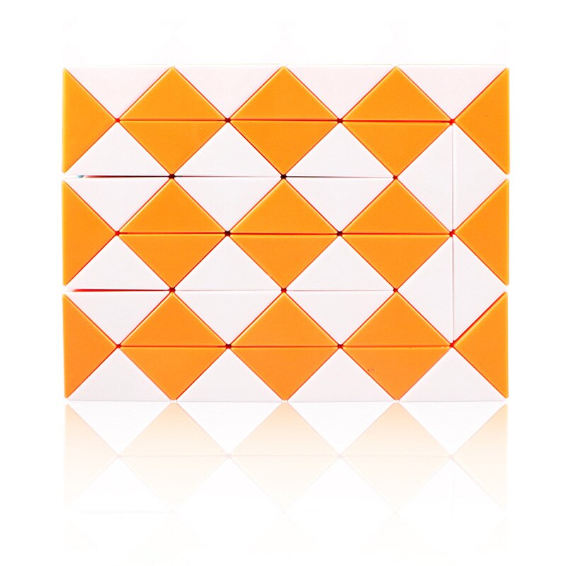 Serpent magique orange de 48 segments, en forme de V