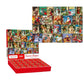 Illustration de timbres de Noël sur un puzzle