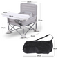 Chaise de camping pliable grise pour enfants en extérieur