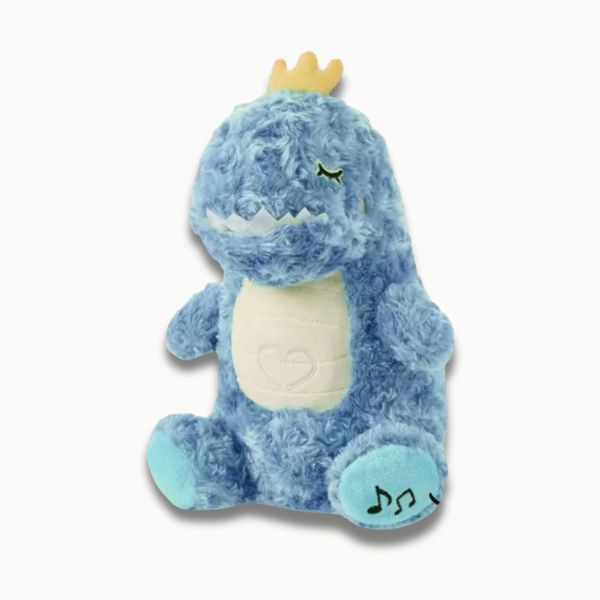 Enfant endormi avec veilleuse dinosaure à ses côtés