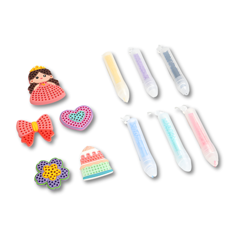 Kit avec 5 motifs et 6 stylos pour créations artistiques