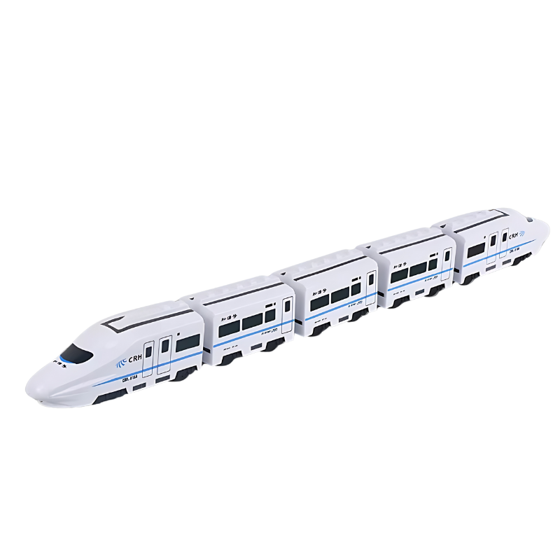 Train complet avec cinq wagons, conçu pour enfants